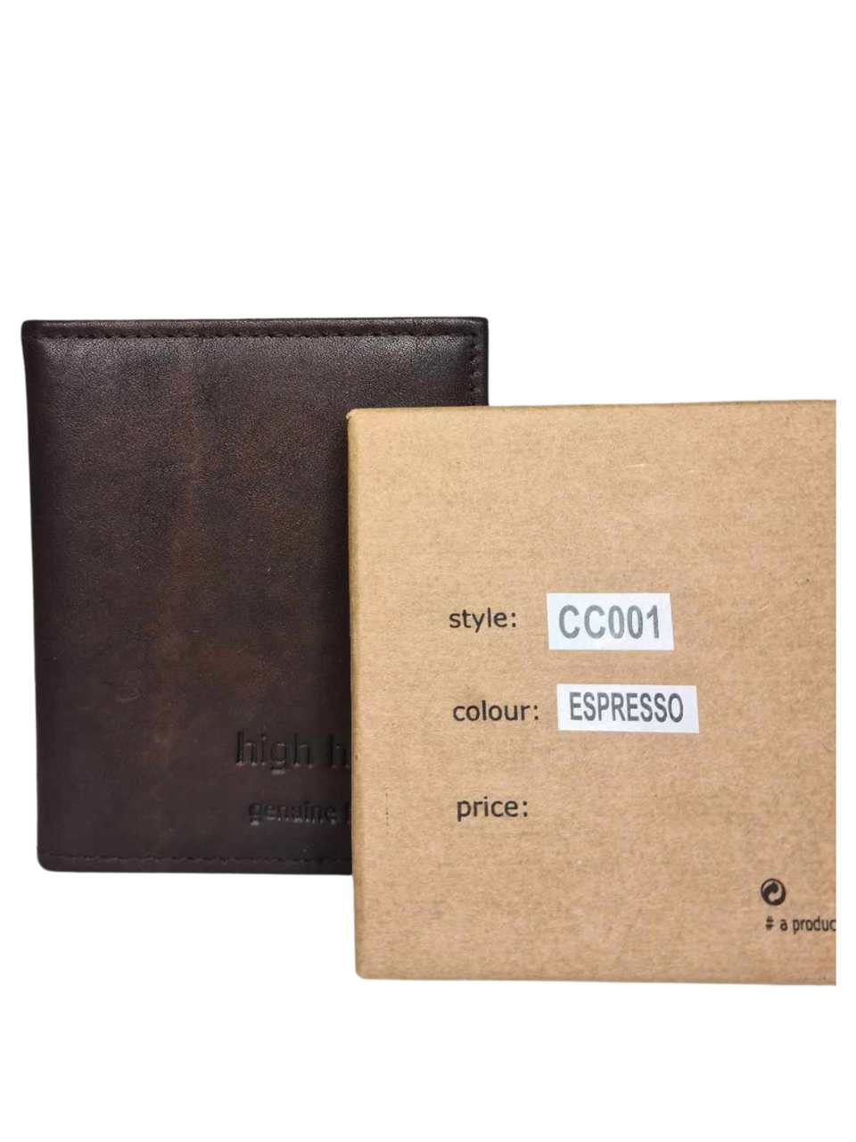 LEATHER CREDIT CARD CASE FOLD ESPRESSO