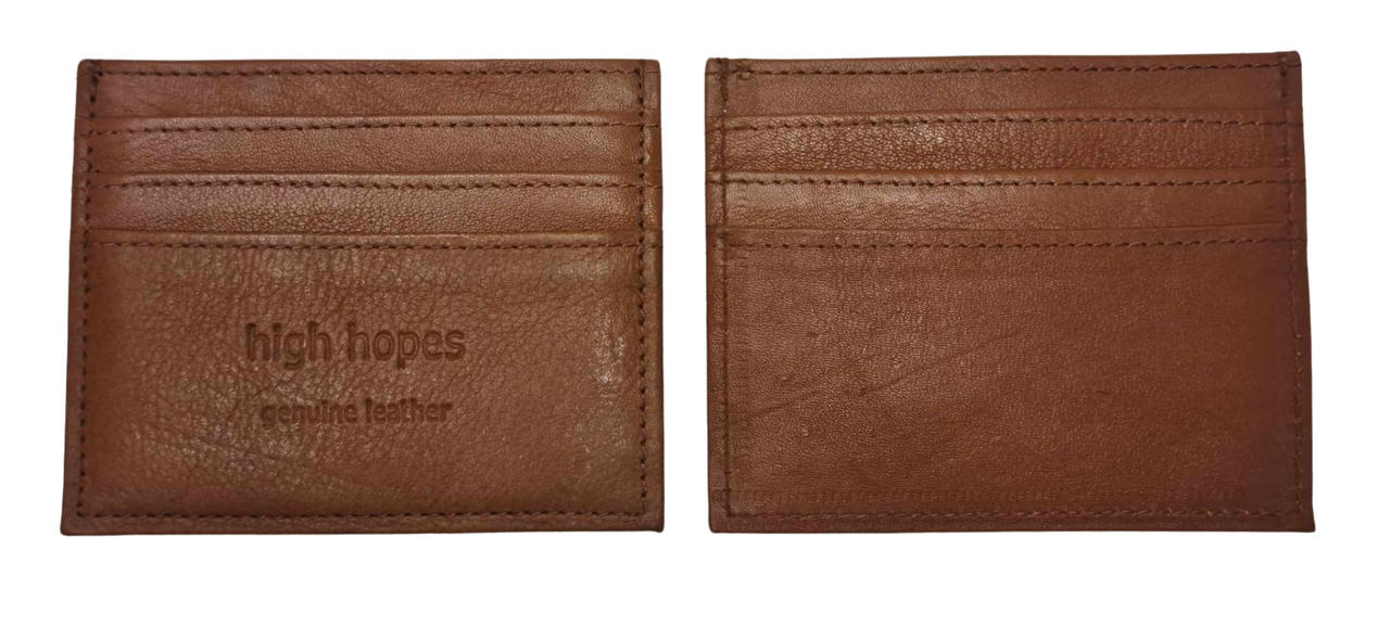 LEATHER CREDIT CARD CASE TAN