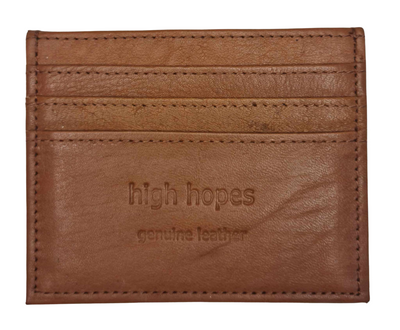 LEATHER CREDIT CARD CASE TAN
