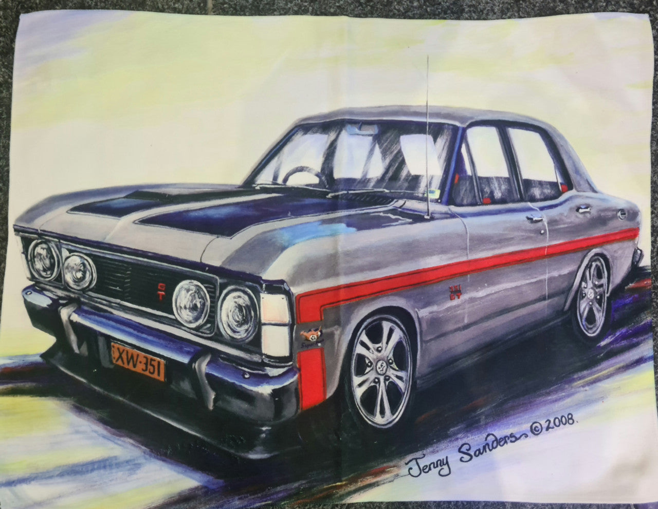 FORD SILVER GT XW TEA TOWEL