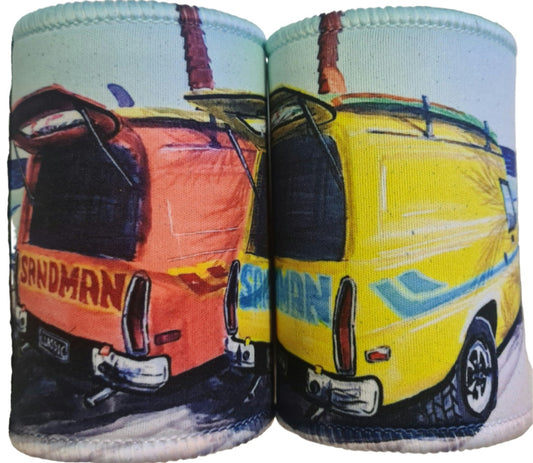 SANDMAN ORANGE YELLOW STUBBY COOLER