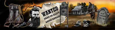 NED KELLY WANTED D/A BAR RUNNER