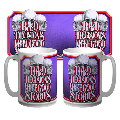 BAD DECISIONS PURPLE COFFEE MUG