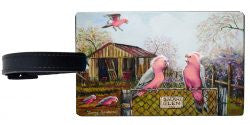 australianna galah luggage tag