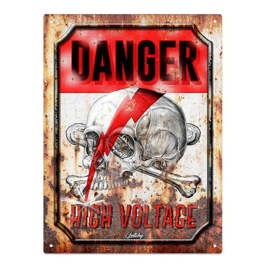 HIGH VOLTAGE A3 TIN SIGN