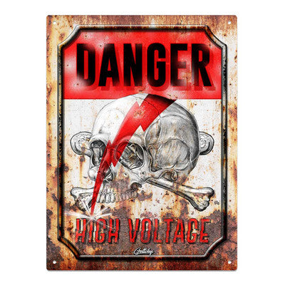 HIGH VOLTAGE A3 TIN SIGN