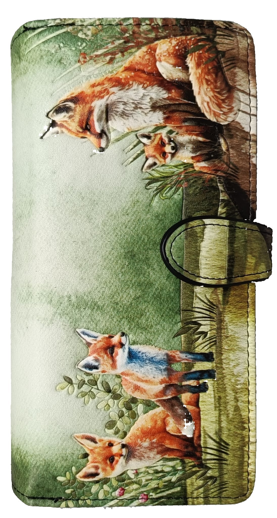 FOX FAMILY LARGE ZIP WALLET