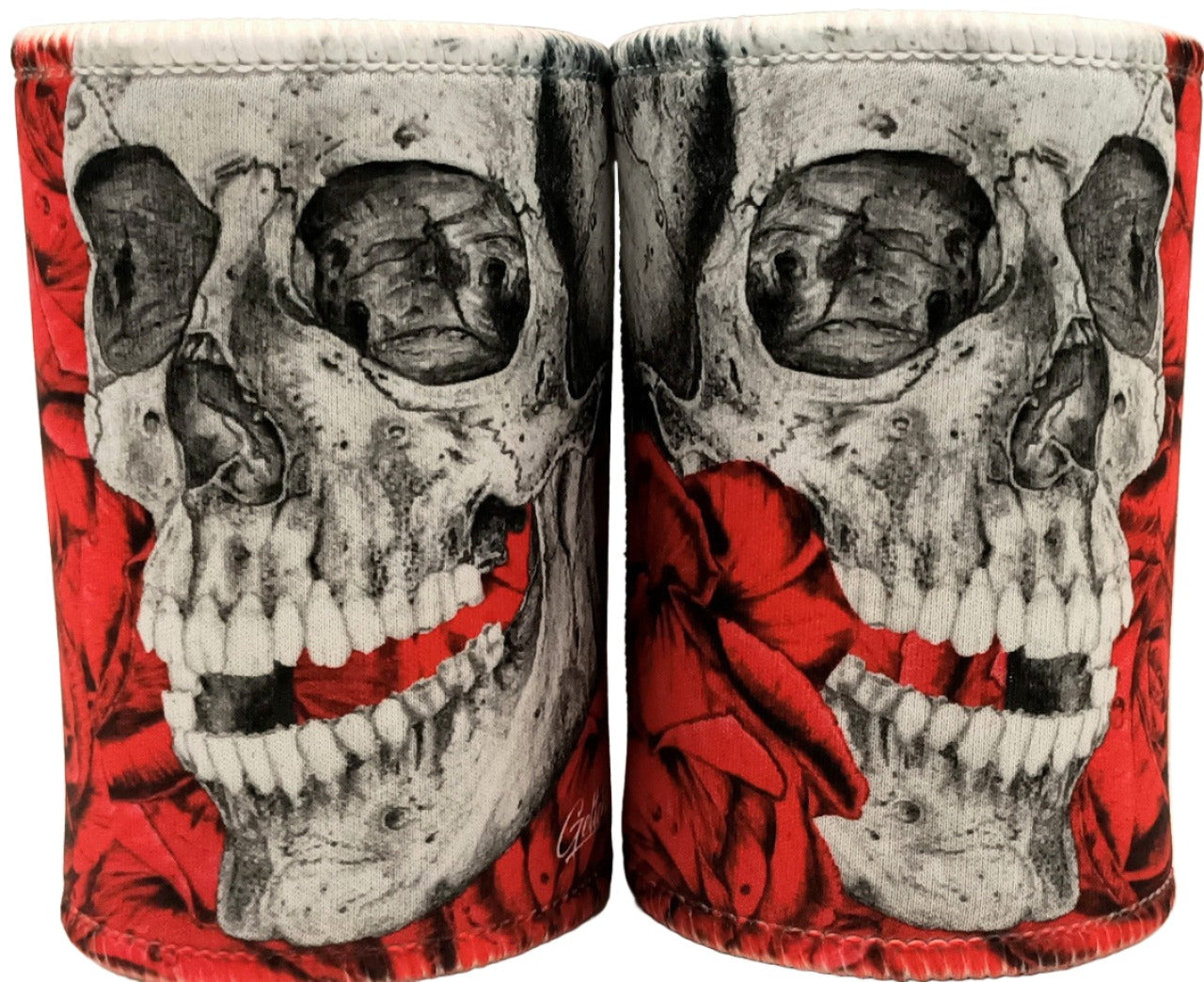 RED SKULL STUBBY COOLER