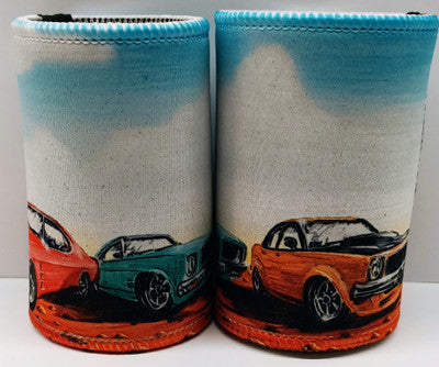 ICONIC HOLDEN RED-GRN-ORANGE STUBBY COOLER