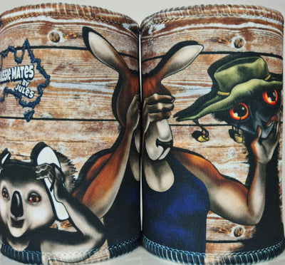 HEAR SPEAK SEE NO EVIL STUBBY COOLER