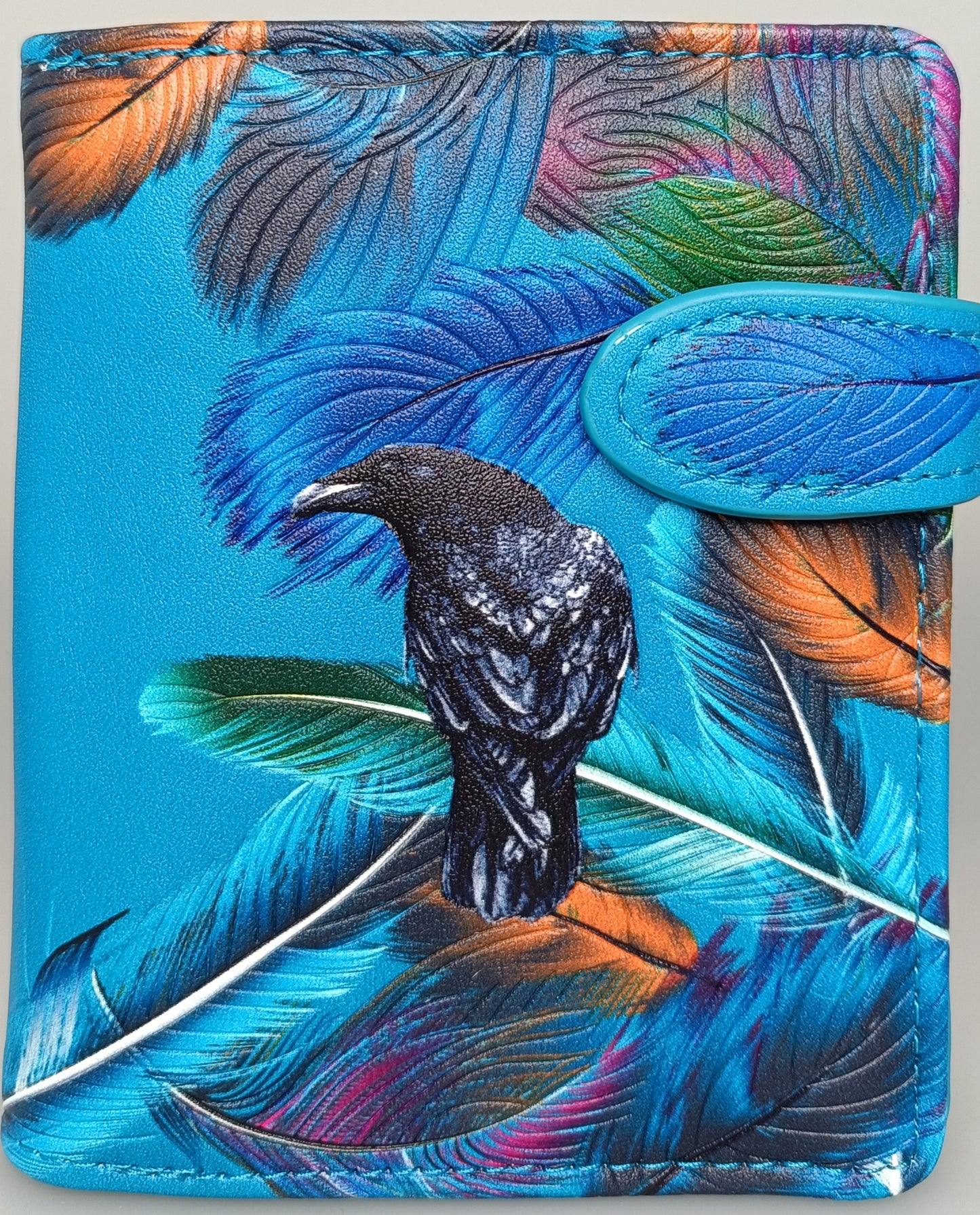 RAVEN FEATHERS SML WALLET