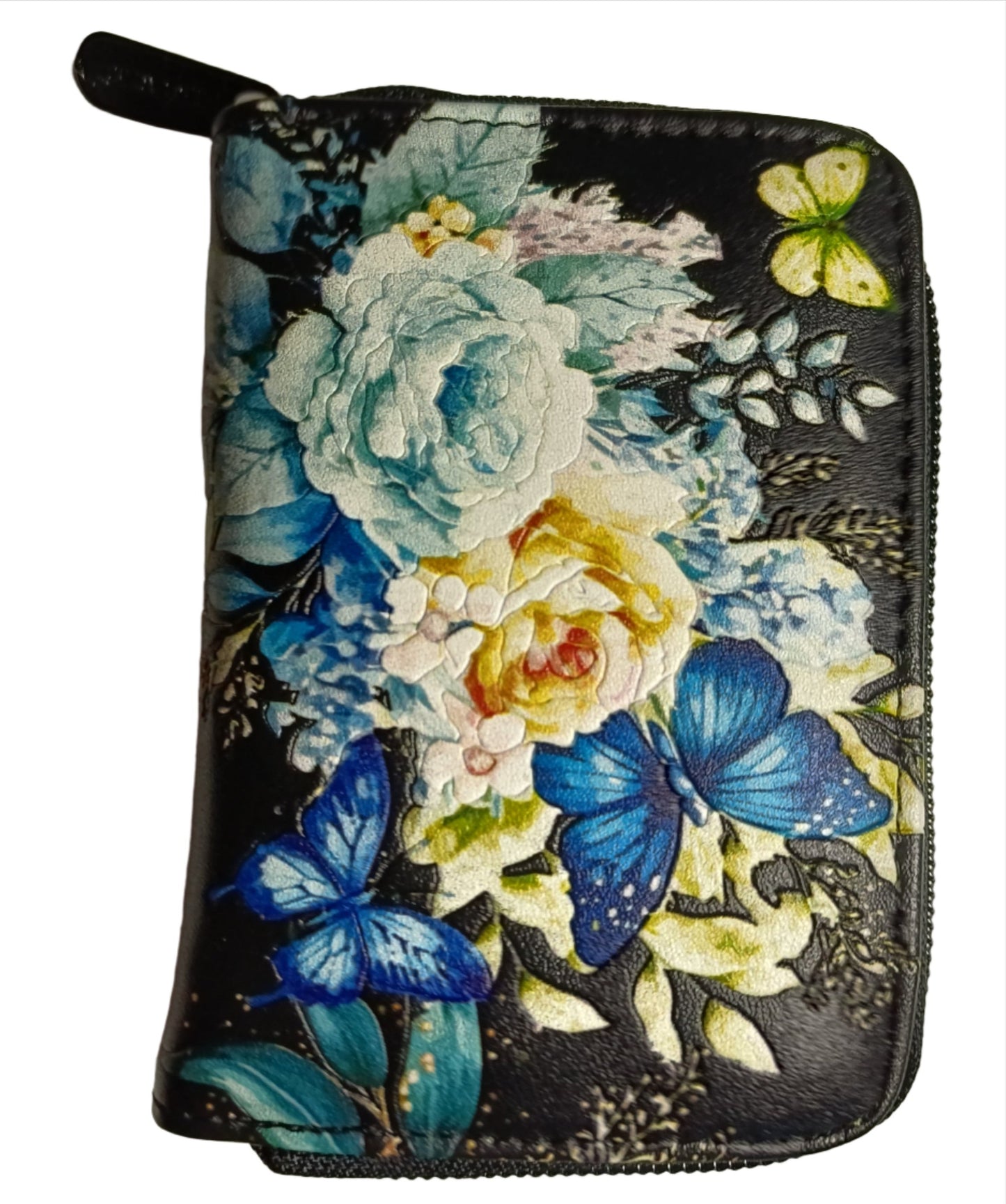 FLORAL BUTTERFLY CHANGE PURSE