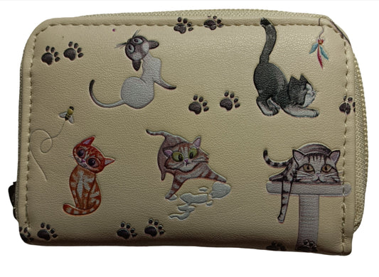 PLAYFUL CATS CHANGE PURSE