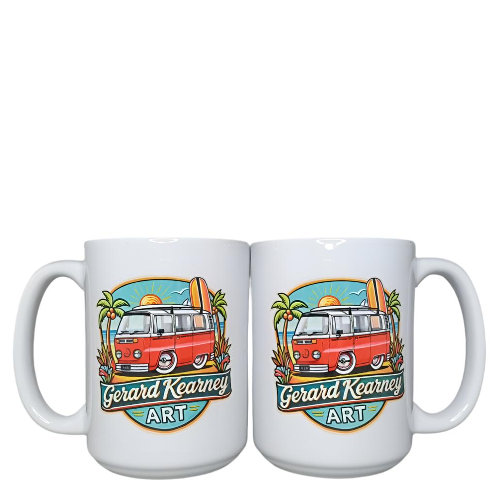 VW BUG GK KOMBI RED 15oz MUG