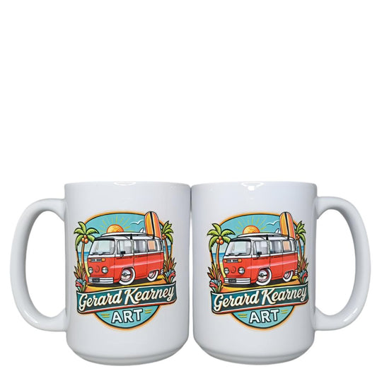 VW BUG GK KOMBI RED 15oz MUG