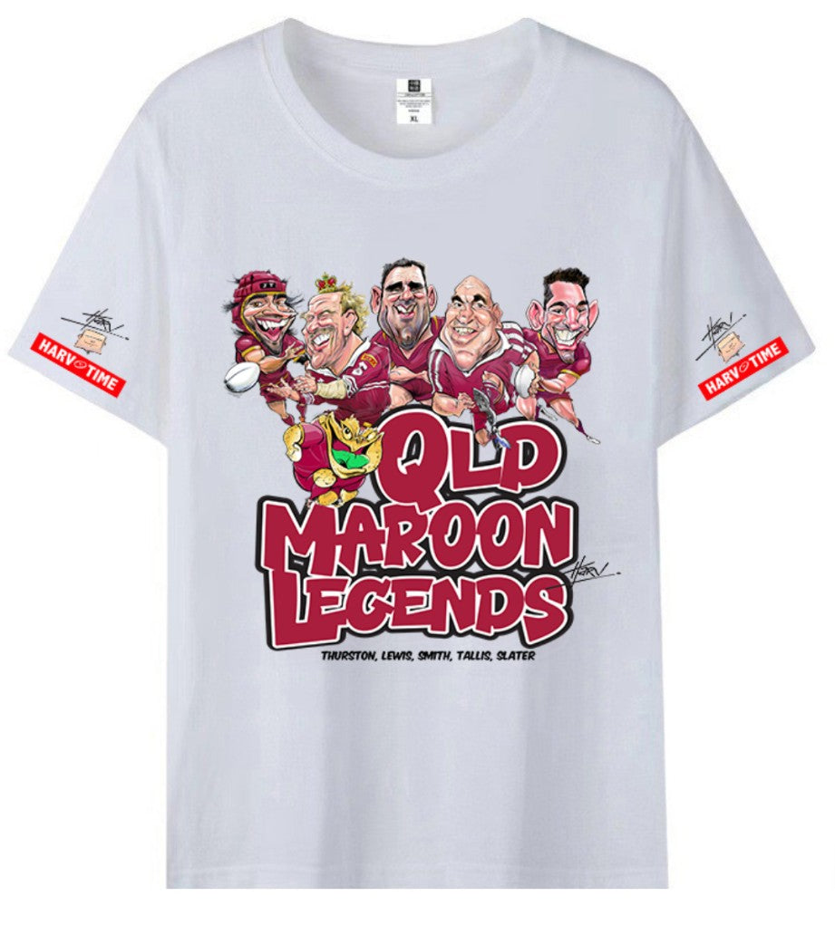 QLD MAROONS T SHIRT-M