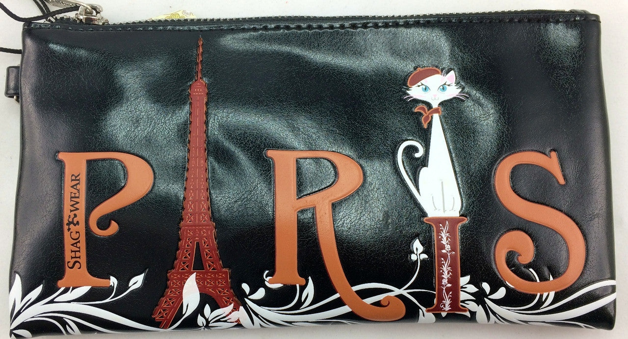 SHAGWEAR PARIS CAT CLUTCH BLACK
