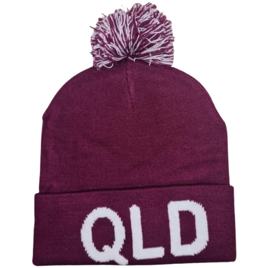 QLD BEANIE  WITH POM