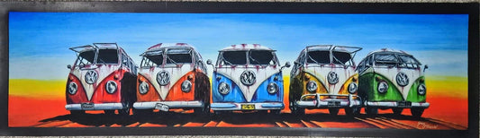 5X SPLIT SCREEN KOMBI'S BAR RUNNER 890MMX240MM
