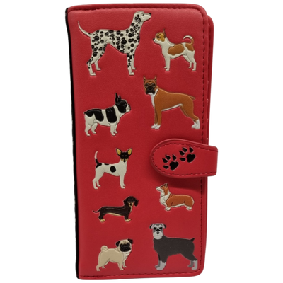 DOGS DOGS DOGS FUSCIA LGE LADIES WALLET