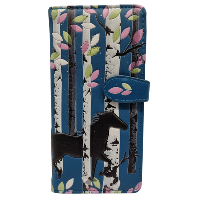 FOREST HORSE TEAL LGE LADIES WALLET