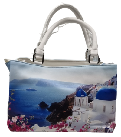 SANTORINI SCENERY TOTE BAG