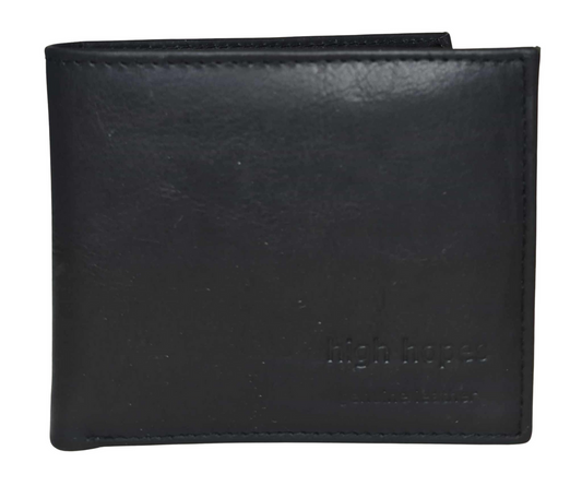 BLACK MENS LEATHER WALLET