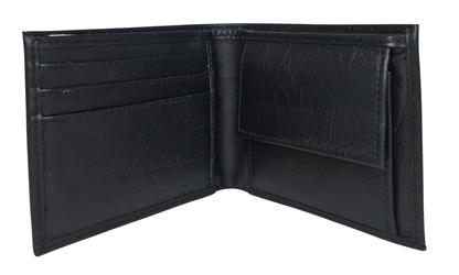 BLACK MENS LEATHER WALLET