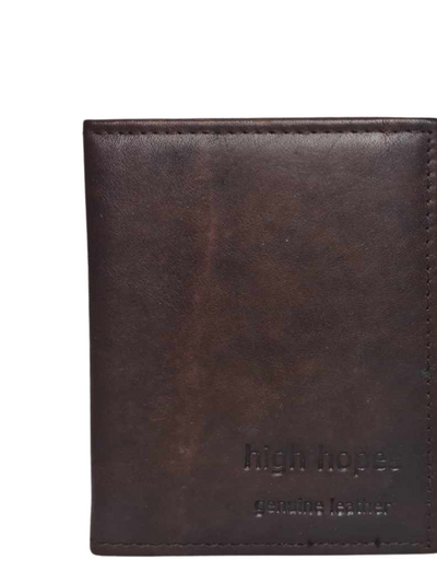 LEATHER CREDIT CARD CASE FOLD ESPRESSO