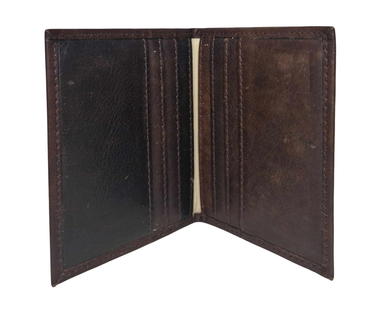 LEATHER CREDIT CARD CASE FOLD ESPRESSO