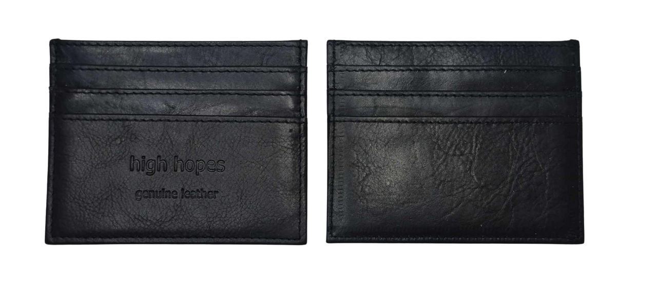 LEATHER CREDIT CARD CASE BLK