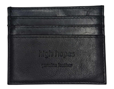 LEATHER CREDIT CARD CASE BLK