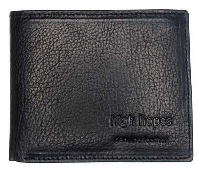 LEATHER WALLET MENS BLK JACKSON