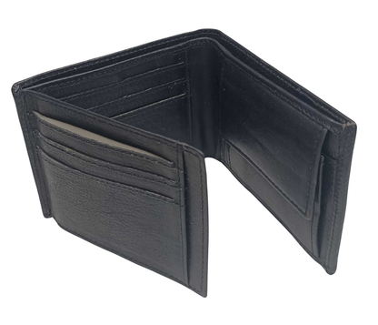 LEATHER WALLET MENS BLK JACKSON