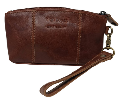 LEATHER TOILETRY BAG IN COGNAC COLOUR UNISEX