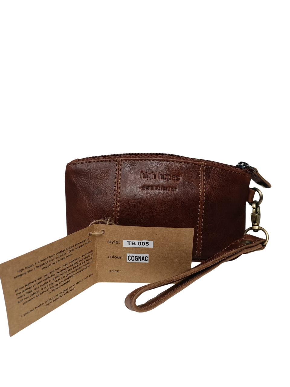 LEATHER TOILETRY BAG IN COGNAC COLOUR UNISEX