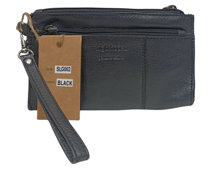 CLUTCH LEATHER UNISEX BLK