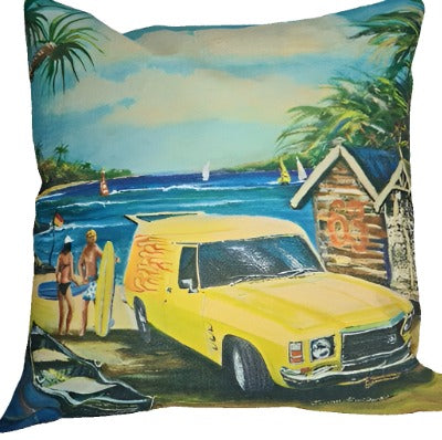 YELLOW SANDMAN CUSHION COVER+INSERT