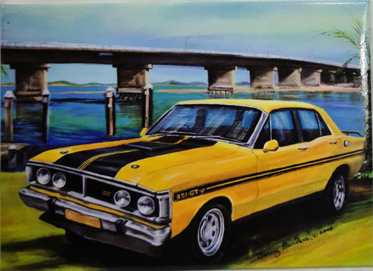 YELLOW GTHO FRIDGE MAGNET