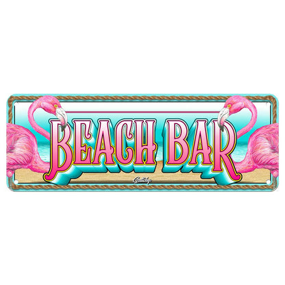 BEACH BAR FLAMINGO NUMBER PLATE Q