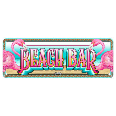 BEACH BAR FLAMINGO NUMBER PLATE Q