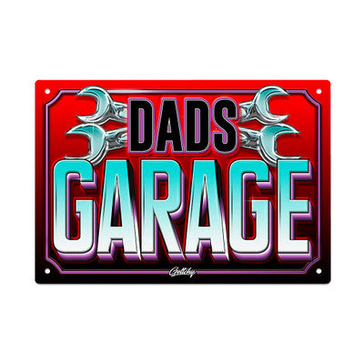 DADS GARAGE A4 TIN SIGN