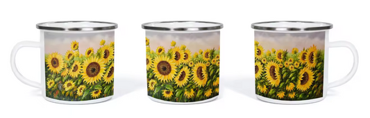 SUNFLOWERS MUG ENAMEL
