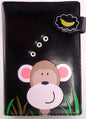 SHAGWEAR PEEKING MONKEY BLACK PASSPORT HOLDER