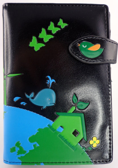 SHAGWEAR MOTHER EARTH BLACK PASSPORT HOLDER