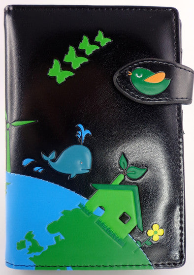 SHAGWEAR MOTHER EARTH BLACK PASSPORT HOLDER