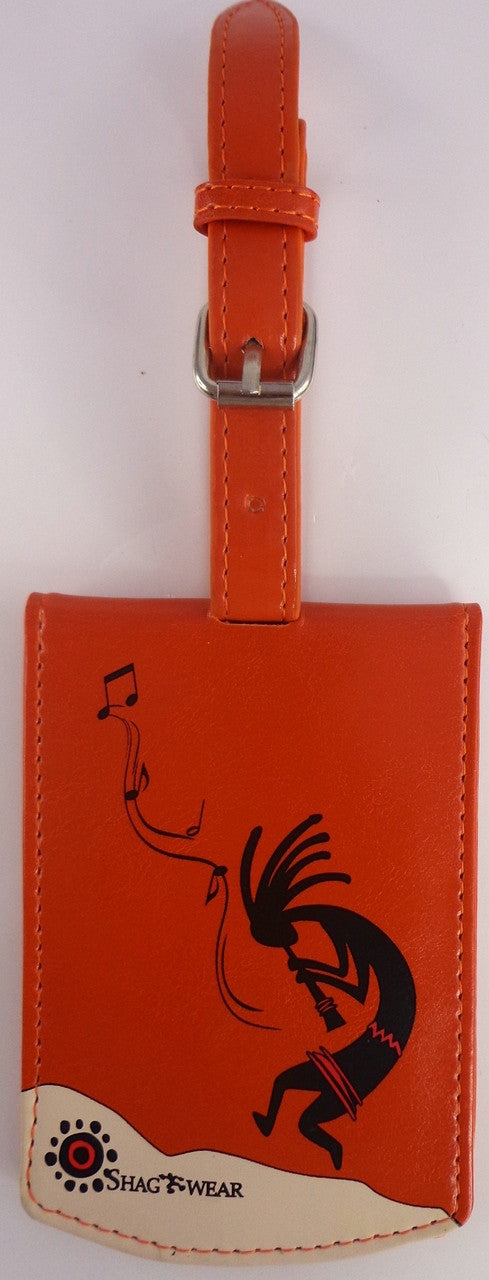 SHAGWEAR KOKOPELI ORANGE LUGGAGE TAG