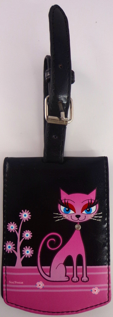 SHAGWEAR DIVA KITTY BLACK LUGGAGE TAG