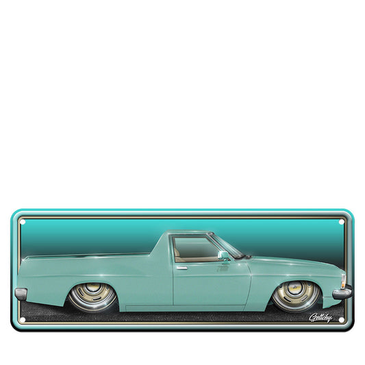 WD HOLDEN TEAL UTE N/PLATE