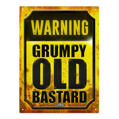 GRUMPY OLD BASTARD A3 TIN SIGN